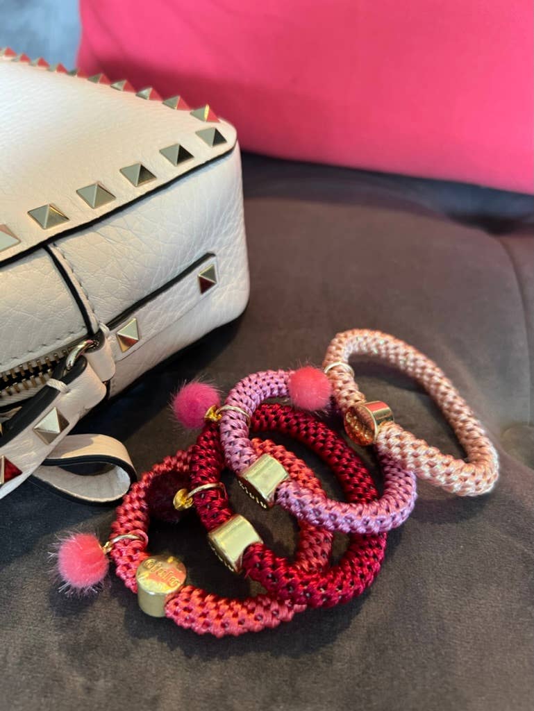 Giulu - Wholesale Hair Tie - Pink scrunchies2