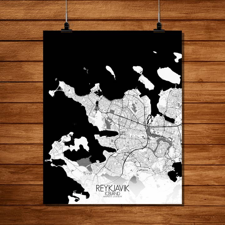Poster of Reykjavik | Iceland for wholesale by mapospheres