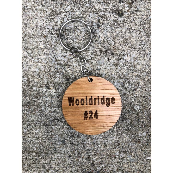 TWWKY - Wholesale Keychain - Unisex - Wood Baseball Keychain- Personalized and Custom Made