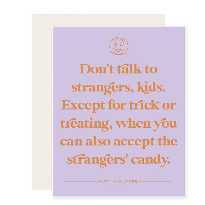 Stranger Candy | Sjovt Halloween-kort for engroshandel hos Paloma Paper Co.