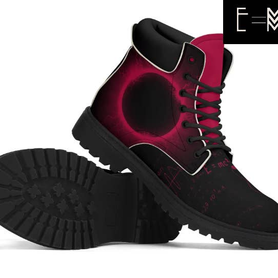 E=M/C2 - Wholesale Boots - Men's - E=M/C2 Men's Black Hole Pink Leather All Season Boots 1