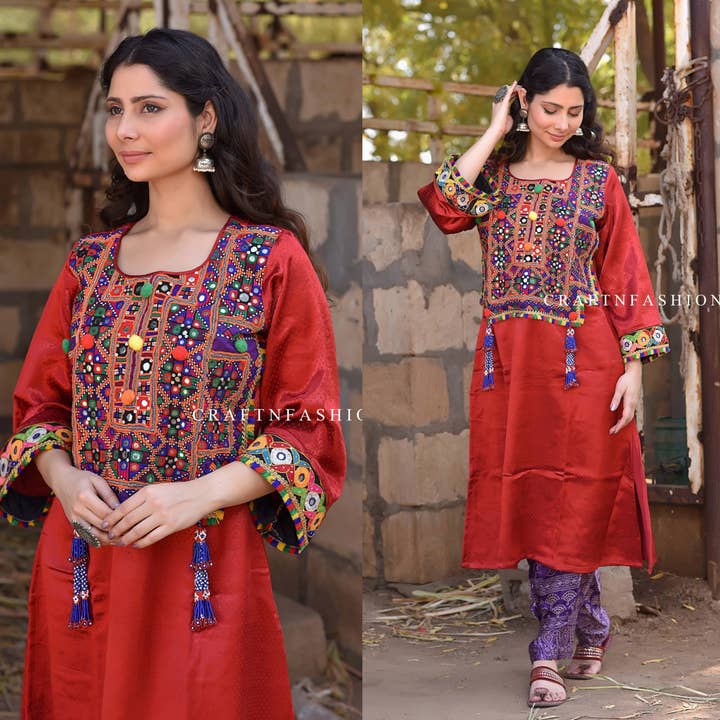 Indian Embroidered Kurta Kurti Tunic and other Purchase Wholesale kurti set. Free Returns & Net 60 Terms on Faire trending on Faire.