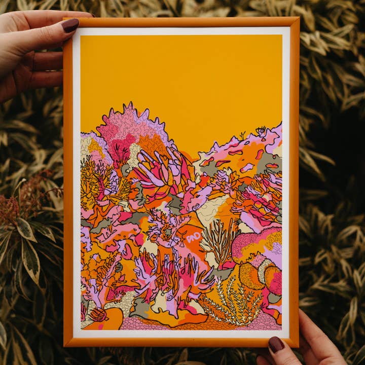 Lámina artística Coral Reef, brillante arte de pared para venta al por mayor de Freya Niamh