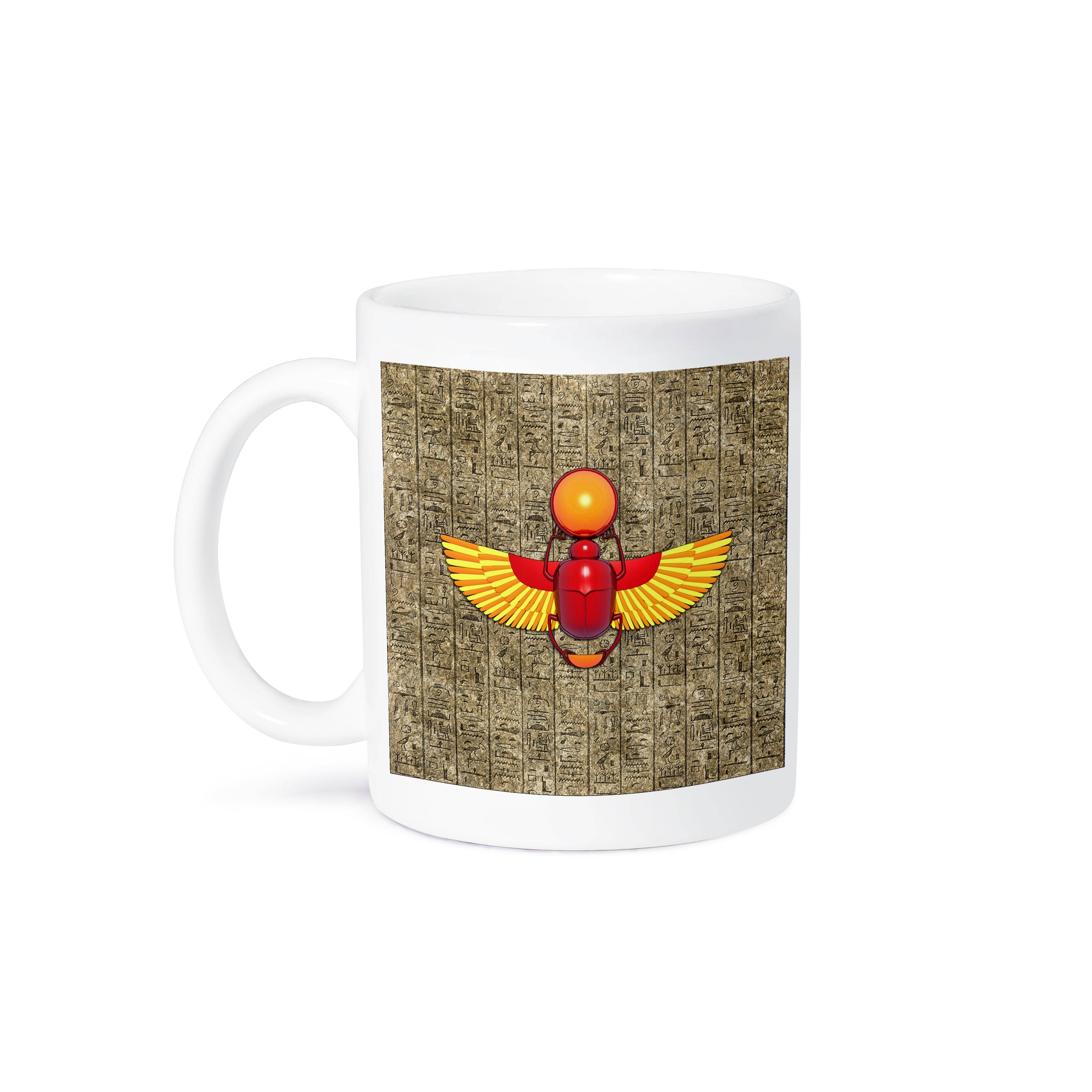 3dRose - Wholesale Coffee Mug - 3dRose, Egyptian scarab beetle and ancient hieroglyphs art., Mug8