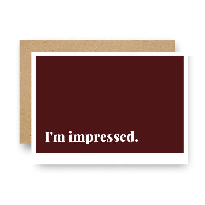 I'm Impressed Enclosure Card for wholesale by Careerlog