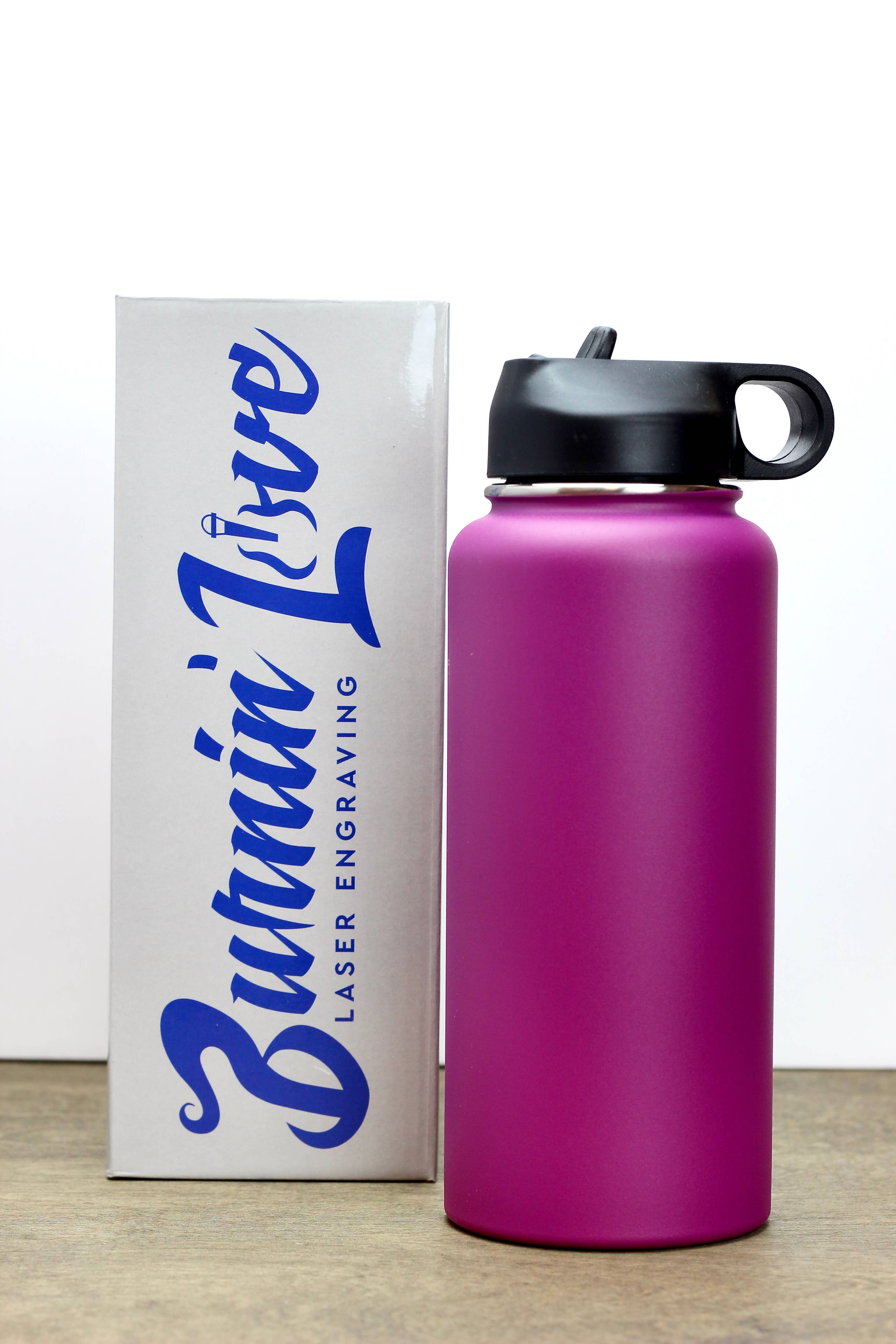 Burnin Love Laser Engraving - Vente Bouteilles d'eau - Gourdes gravées au laser Burnin' Love de 32 oz (946 ml)13