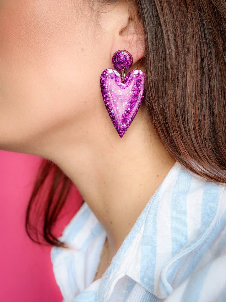 Claire Deep Violet Earrings for wholesale by CG Home