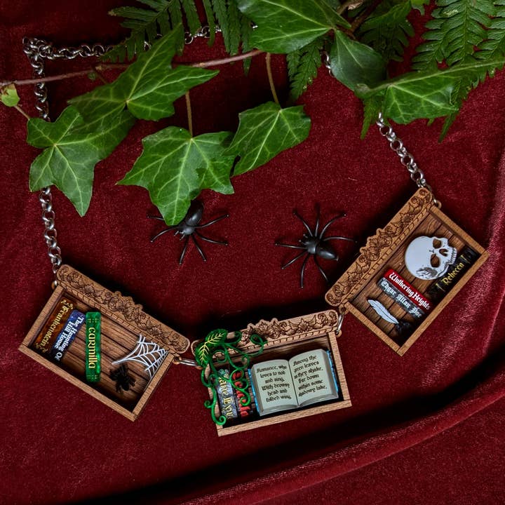 Book Shelf Necklace for wholesale by Sugar and Vice