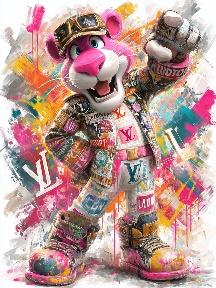Graffiti Panther – Canvas Wall Art Print for wholesale by StickerMoo
