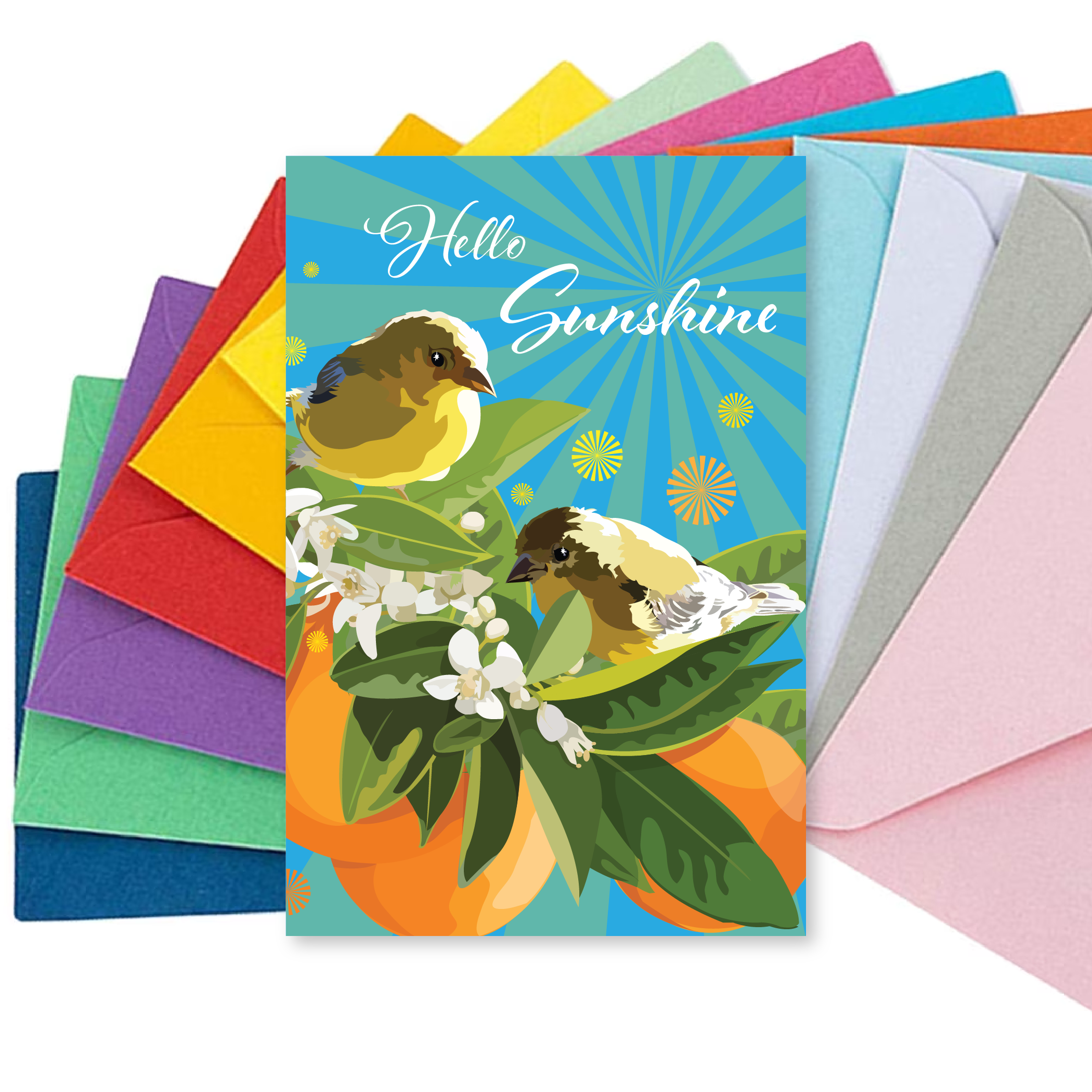 The Red Barn Press - Wholesale Gift Tag - Everyday Enclosure Card | Birds and Orange Blossom Gift Tag2