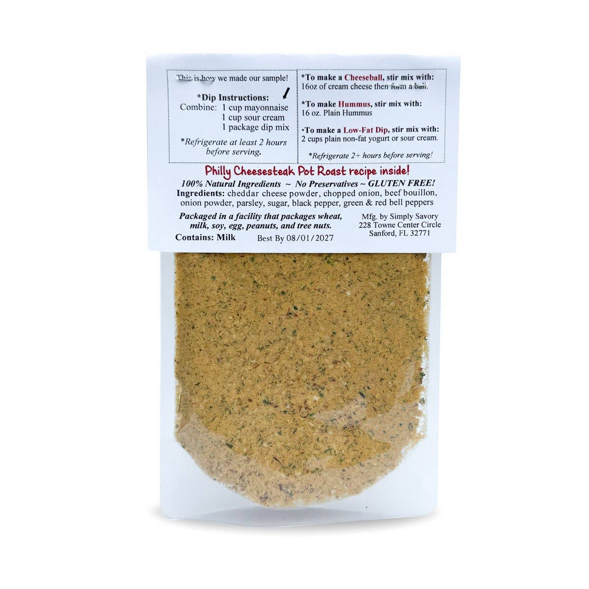 Simply Savory - Wholesale Dip - Philly Cheesesteak Dip Mix2