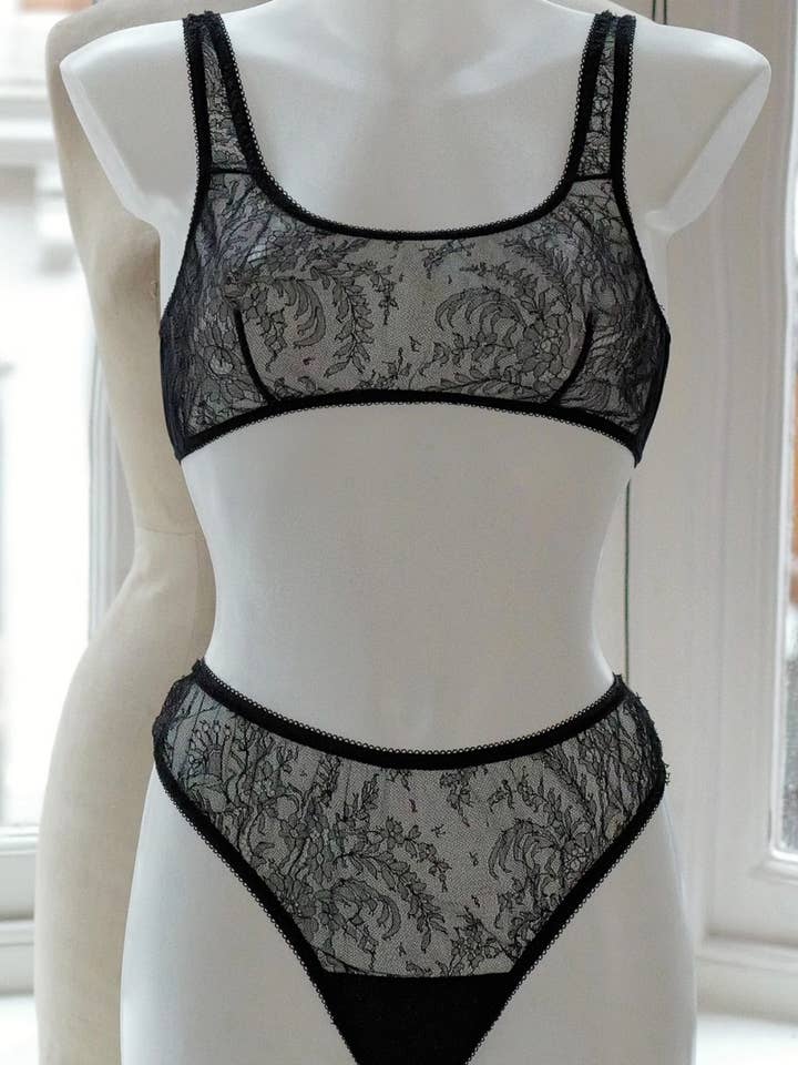 Lace Bralette for wholesale by Embroideress Couture