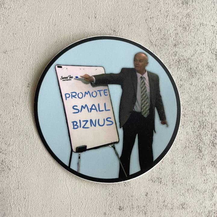 Sweet Tea Craftworks - Wholesale Sticker - "The Office" -- Creed Bratton --Promote Small Biznus Sticker