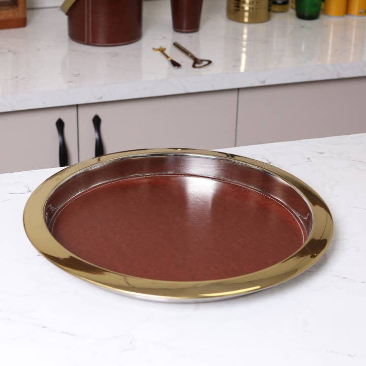 Tabuleiro de Servir em Pele Sintética por atacado de India Handicrafts Inc