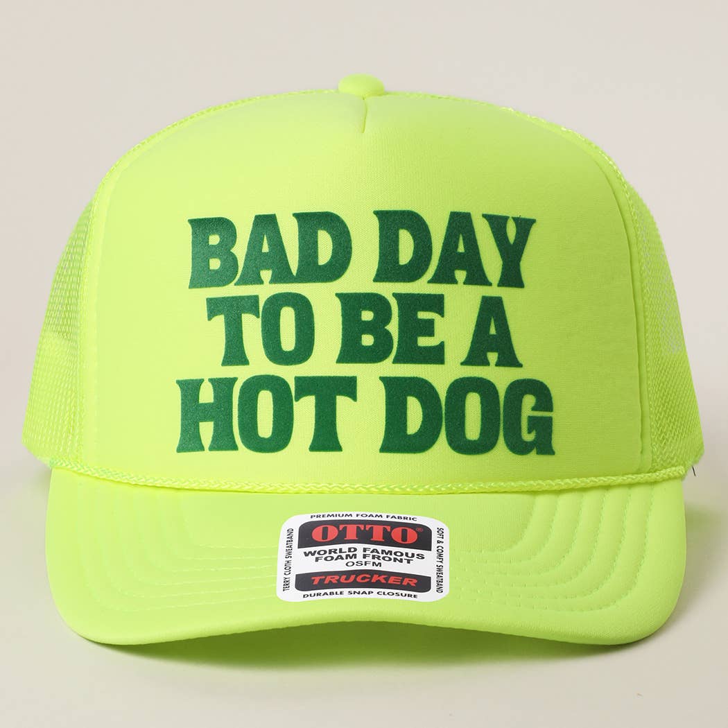 Fashion City - Wholesale Trucker Hat - Women's - BAD DAY TO BE A HOT DOG Mesh Back Foam Trucker5