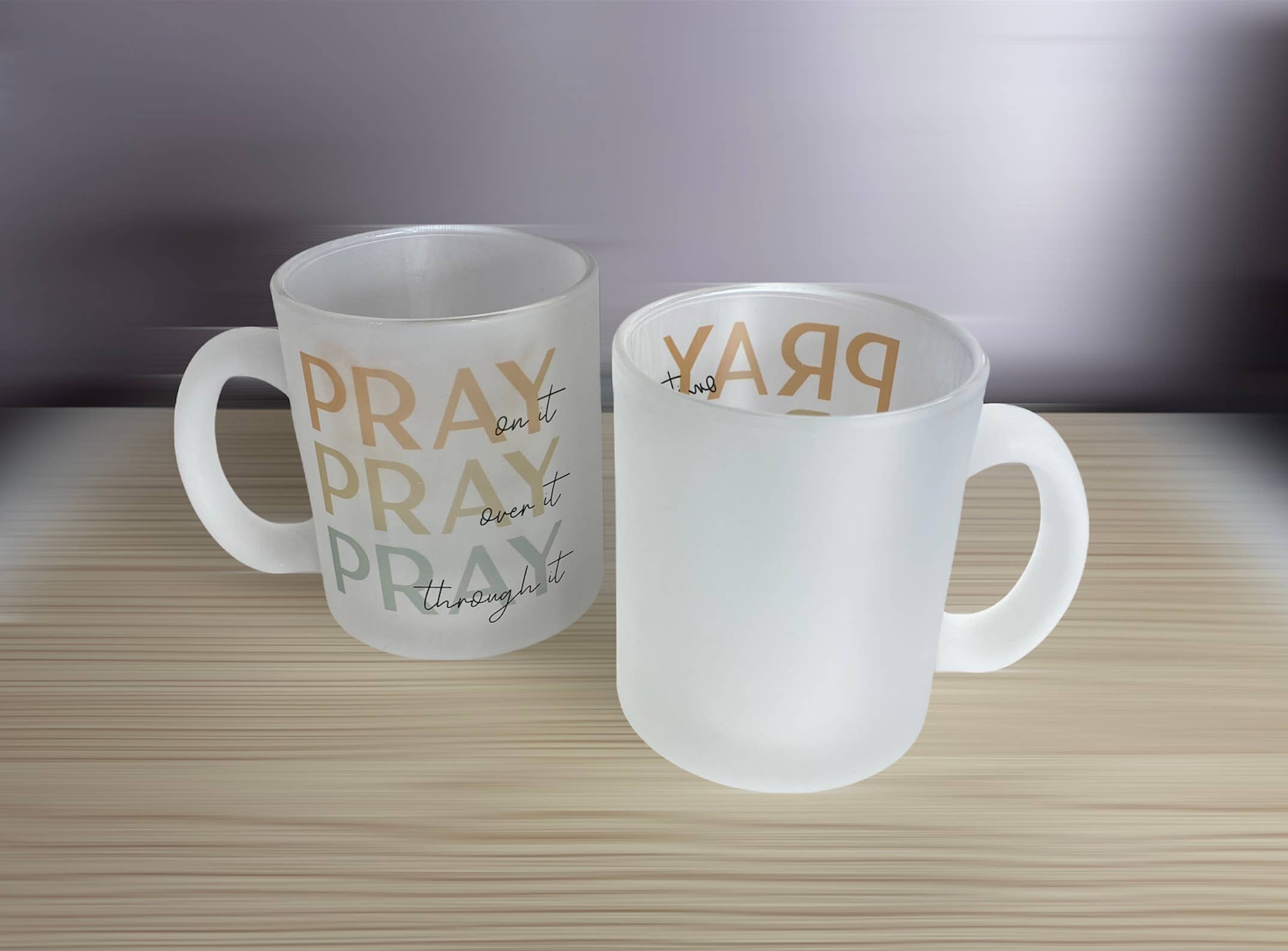 D2JCrafts – Großhandel Kaffeebecher – Bete darauf, Bete darüber, Bete durch, Frosted Coffee Mug8