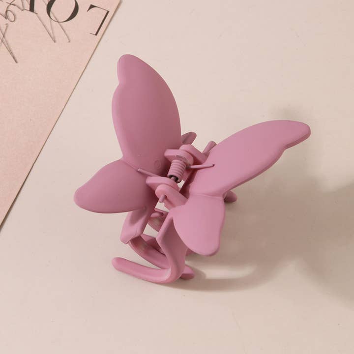 ACCITY - Wholesale Hair Clip - Women's - Matte Butterfly Hair Claw Clip – Strong & Stylish_CWAHA00877