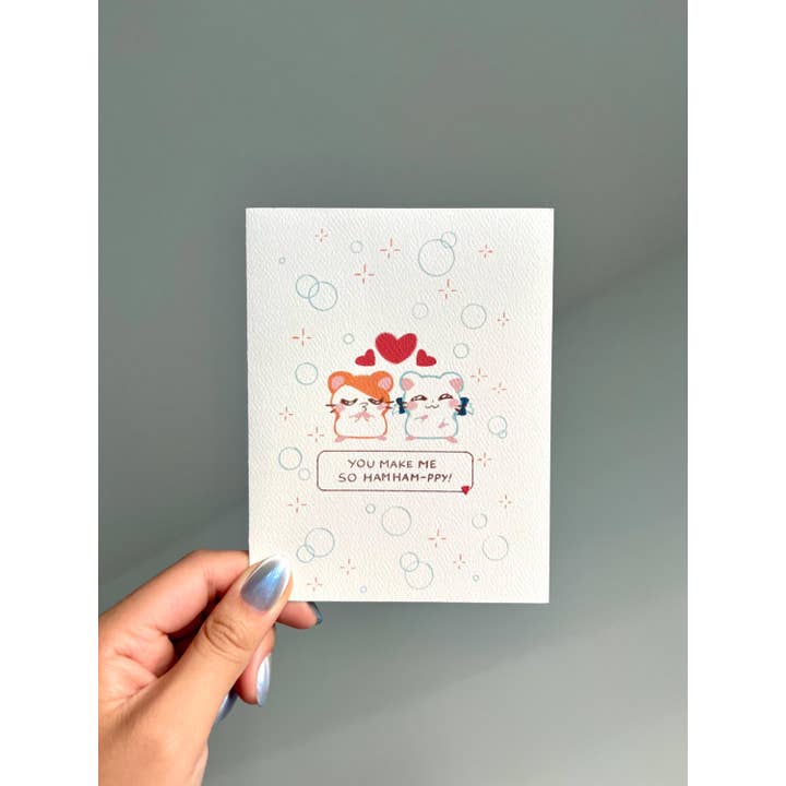 Midnight Snacks - Wholesale Birthday Card - Hamtaro & Bijou - Birthday Anniversary Greeting Card