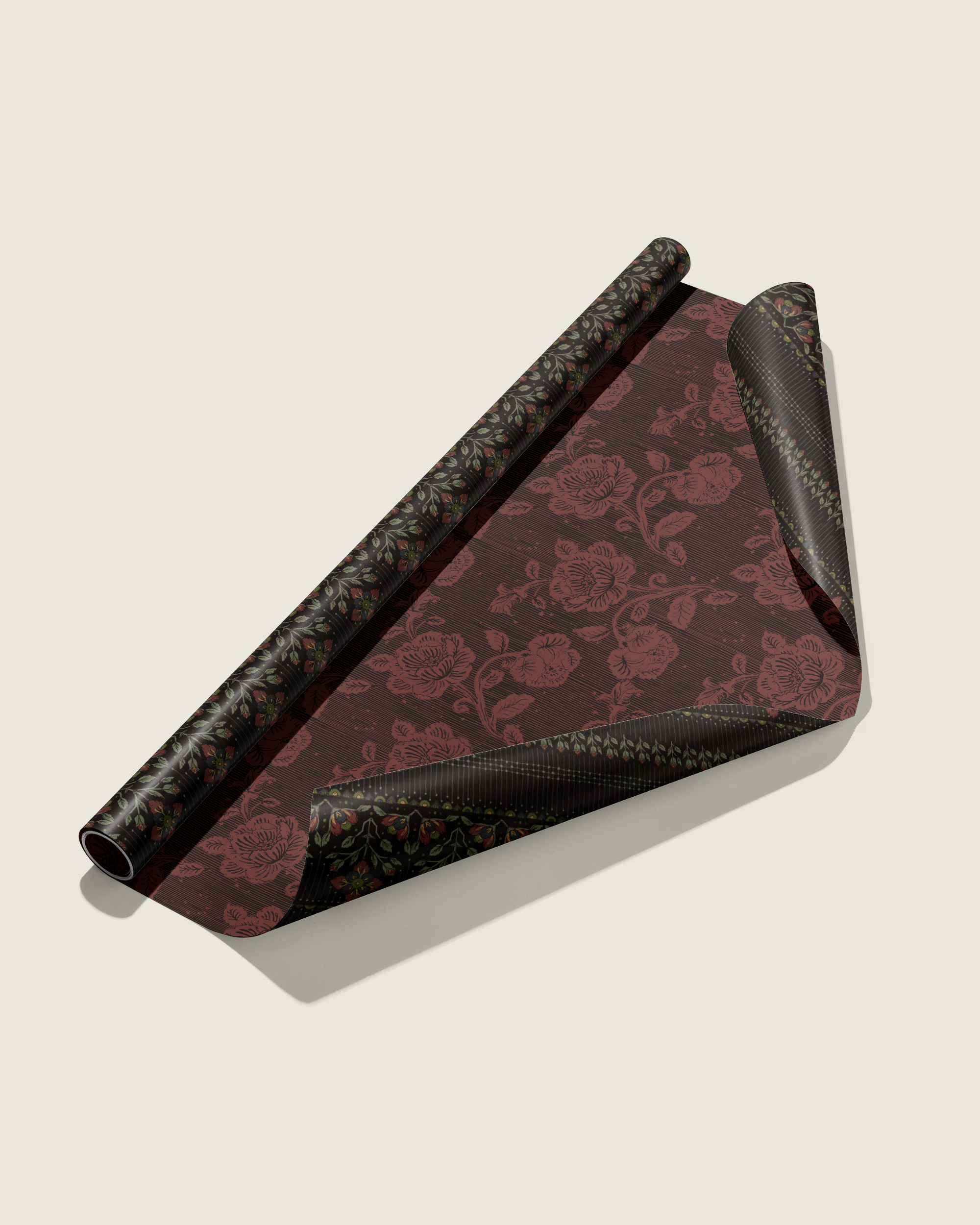 re:mused studio - Wholesale Flat Wrap - Midnight Blooms Gift Wrap Sheet-Double Sided16