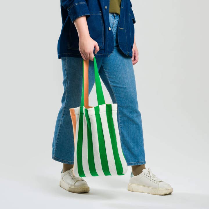 VERLOOP | knits - Wholesale Tote Bag - Women's - Super Stripe Knit Tote7