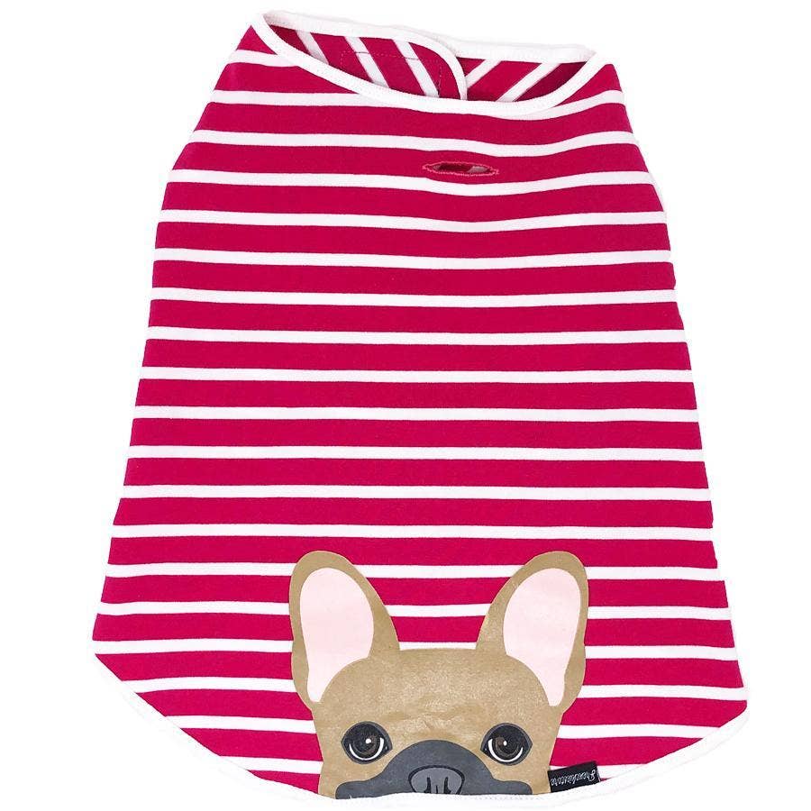 Frenchiestore - Wholesale Pet Shirt - Dog - Frenchie Shirt | Fawn French Bulldog in Bubble Gum0