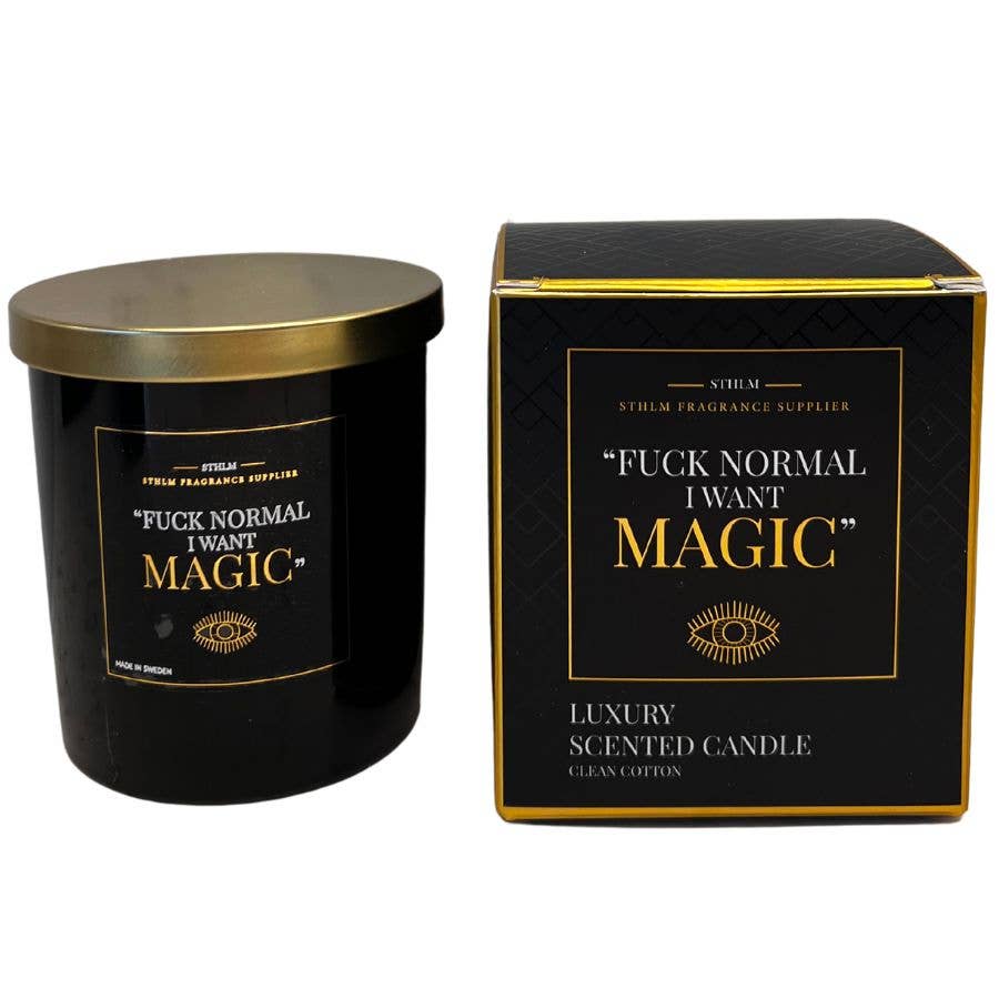 Stockholm Fragrance – wholesale Jar/filled candle – "Fuck Normal, I want Magic" | Clean Cotton4
