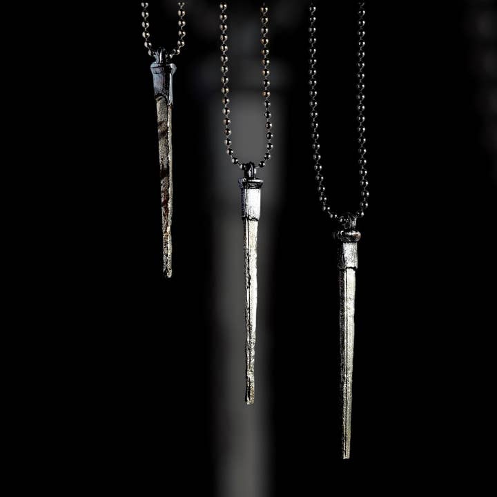MergingMetals – wholesale Pendant/charm necklace – Coffin Nail Necklace - Gunmetal