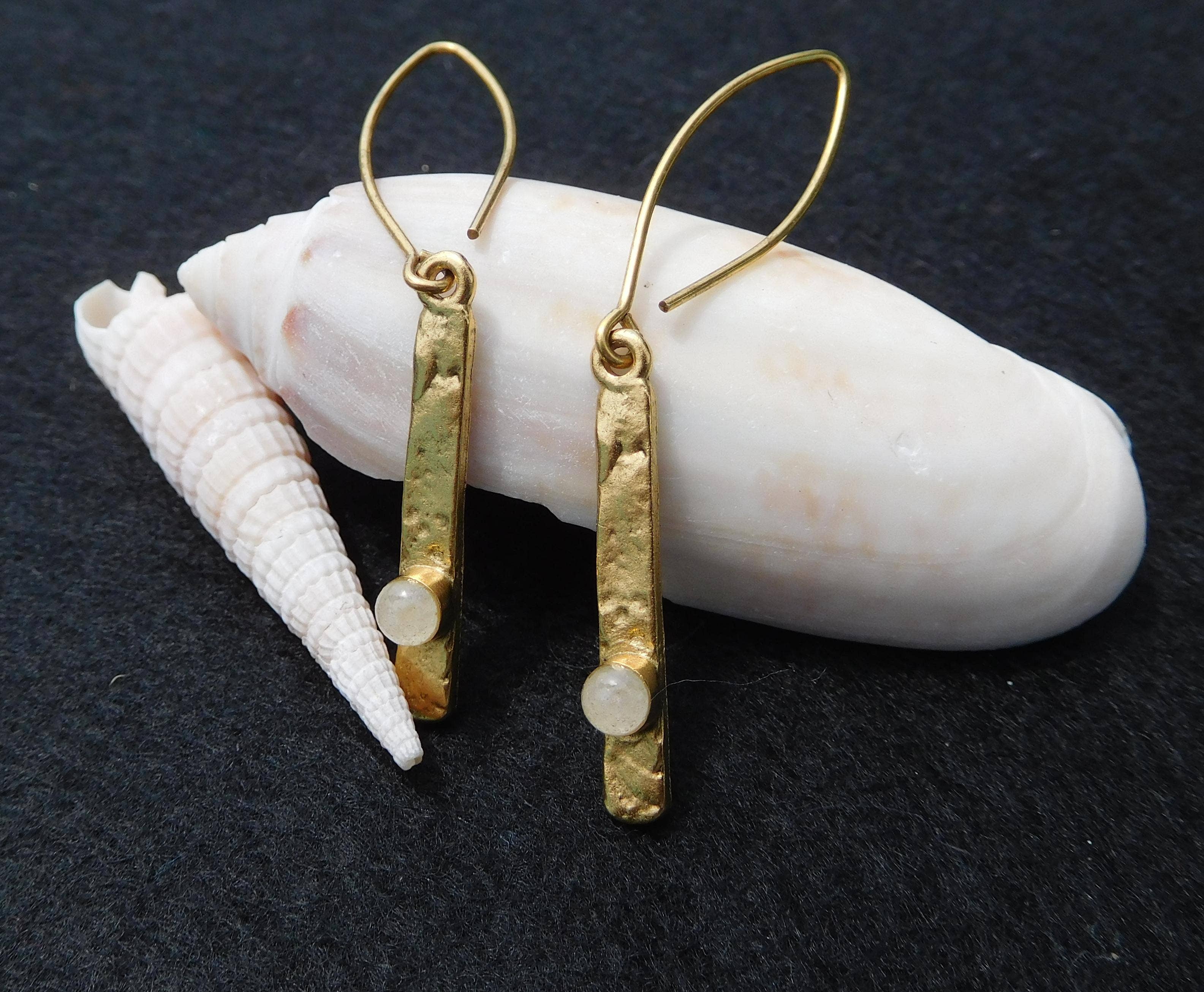 Art & Soul 30a - Wholesale Dangle Earrings - Tiny Vacation Gold Dangle Earrings Customizable Souvenir