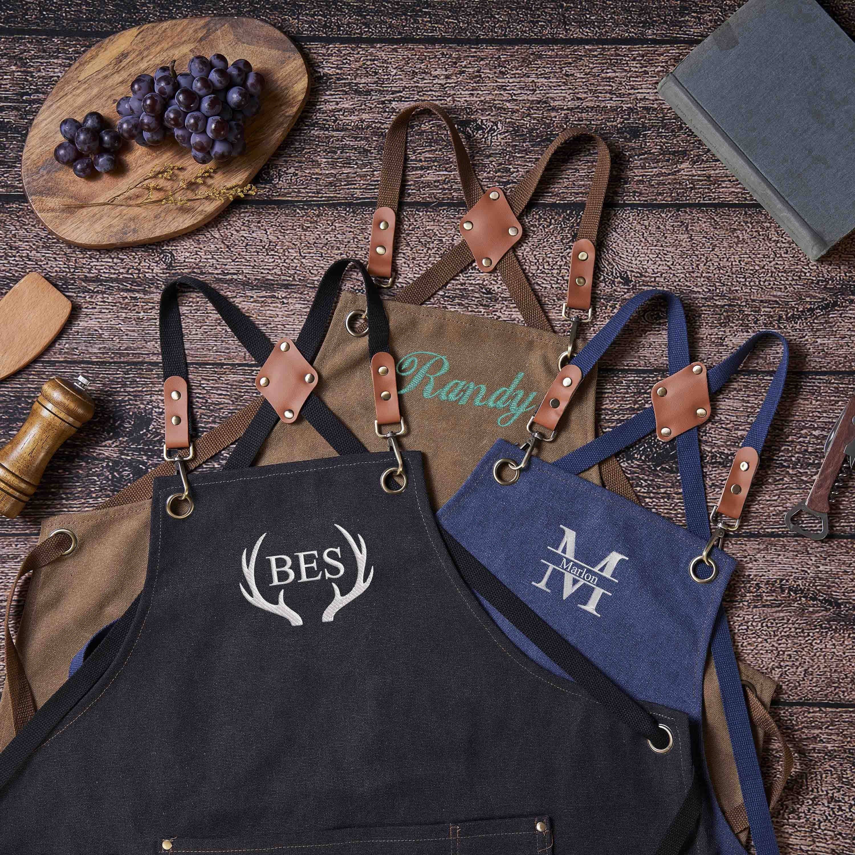 RockCow Leather Studio - Wholesale Apron - Personalized Canvas Workshop Apron with Pockets, Custom Bar, BBQ & Bartender Apron5
