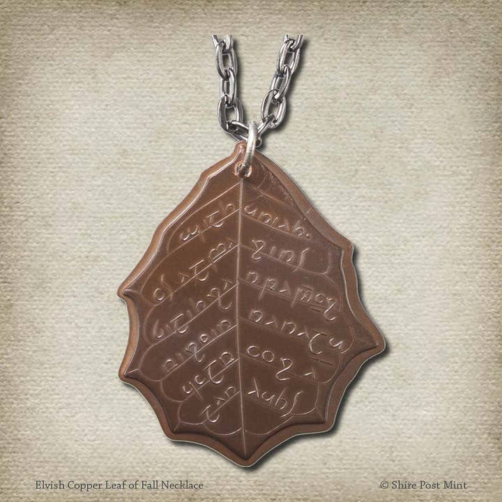 Elvish Copper Leaf of Fall Necklace for wholesale by Shire Post Mint
