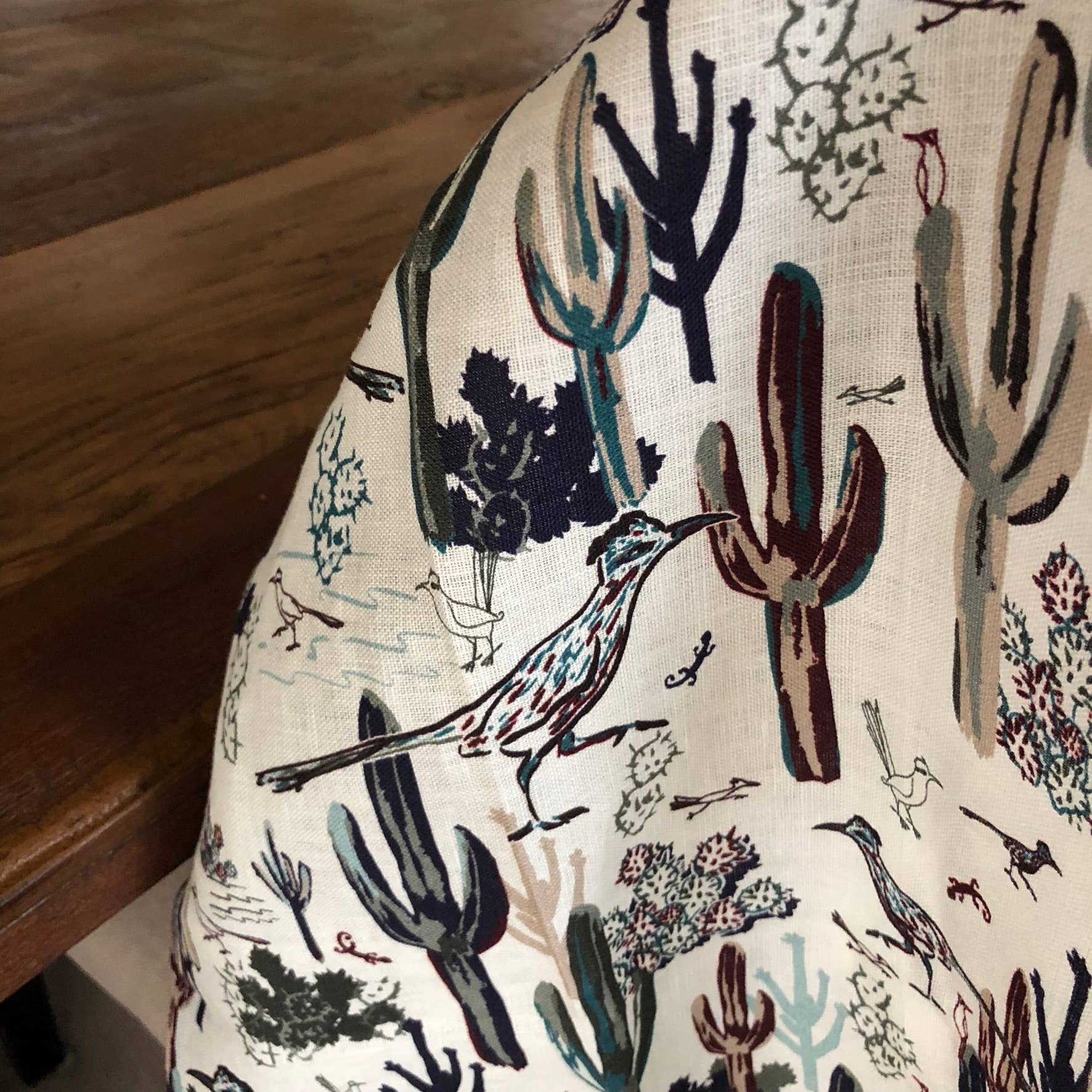 Cher the Fire - Wholesale Tea Towel - Tea Towel, 100% Linen, Roadrunner and Saguaro theme2