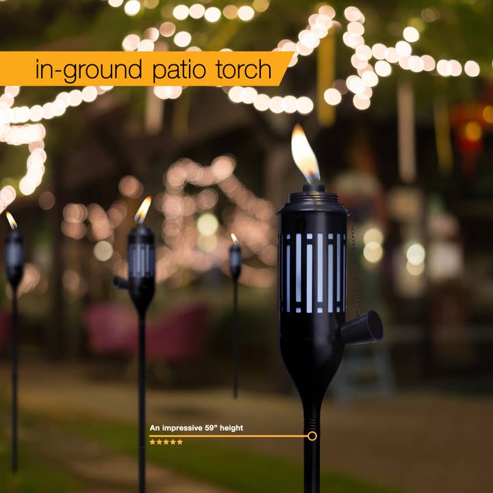 5 Star North - Wholesale Outdoor Ornament/Decor - Backyadda Aluminum Metal Tiki Torch1