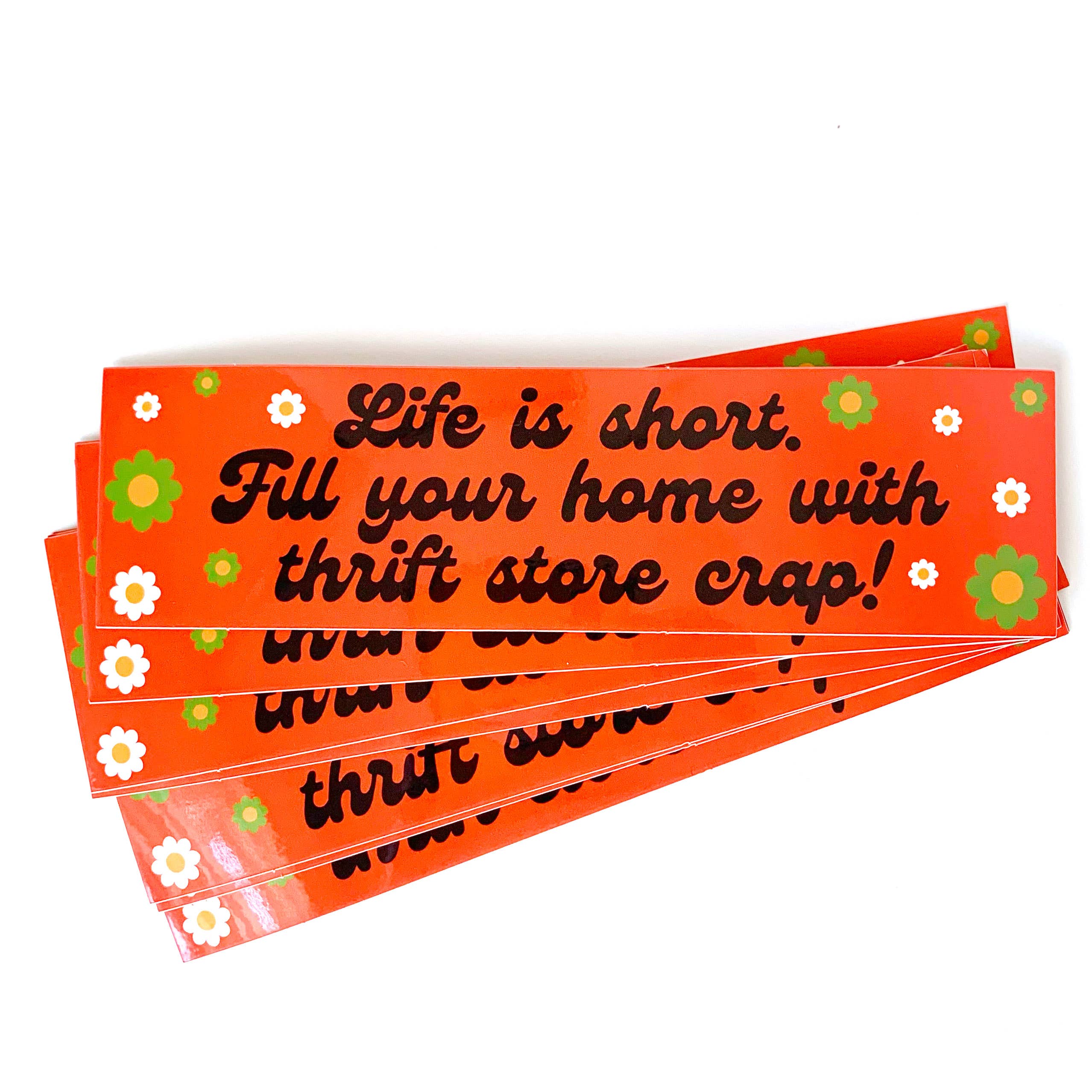 Krystan Saint Cat - Wholesale Sticker - Life Is Short Thrift Store Crap Vinyl Sticker1