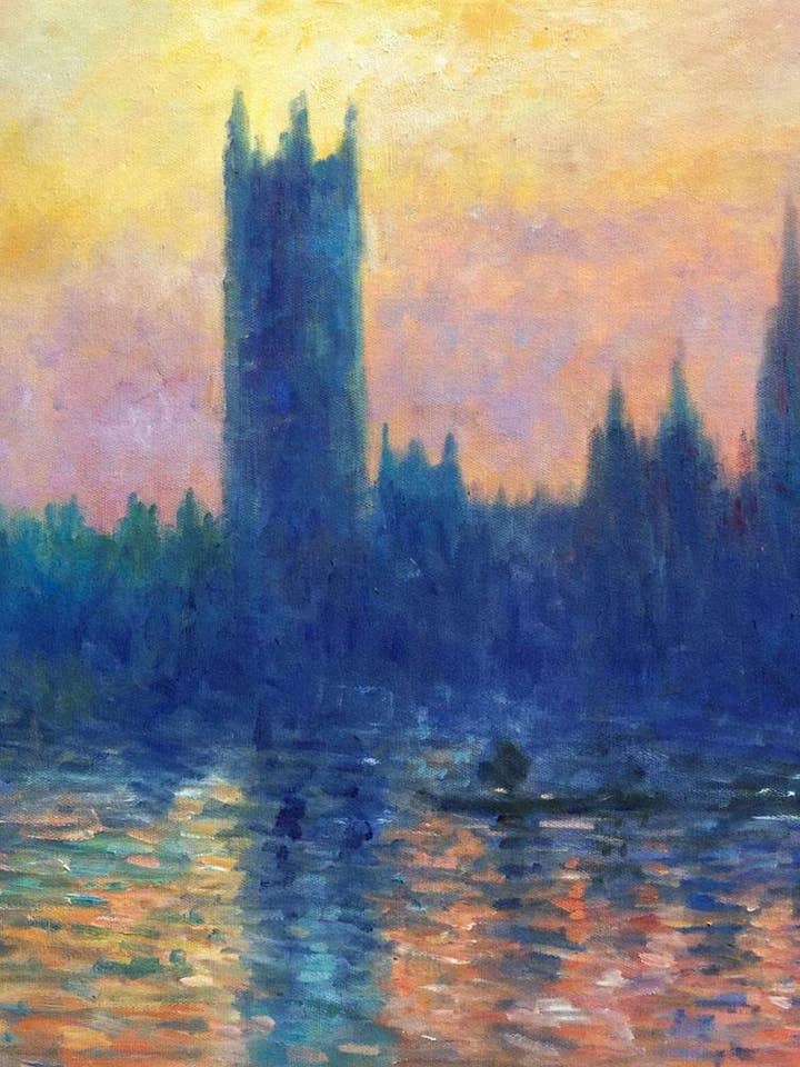 Houses of Parliament, Sunset Effect for wholesale by La Pastiche