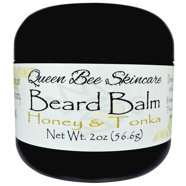 Bálsamo para barba Honey & Tonka, 2 onzas para venta al por mayor de Queen Bee Skincare, LLC