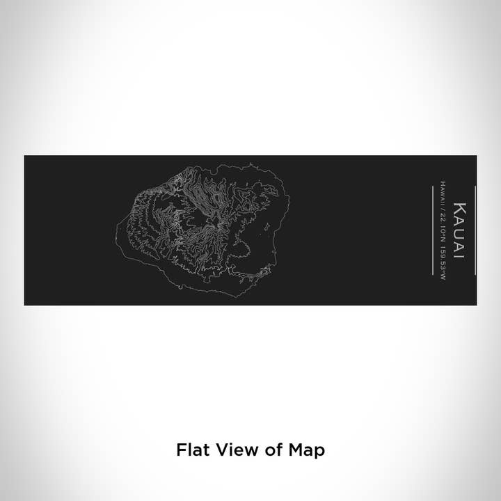 JACE.design - Wholesale Insulated Mug/Tumbler - Kauai HI Topographic Map Insulated Cup in Matte Black