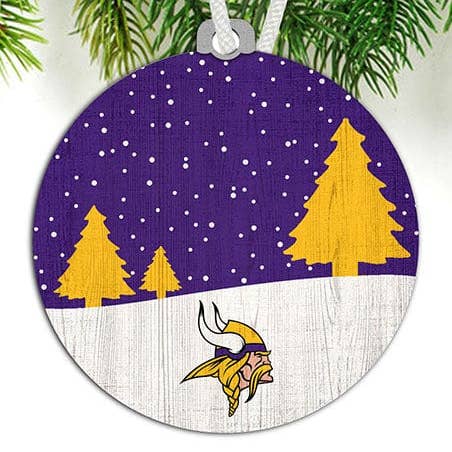 Fan Creations - Wholesale Ornament - Minnesota Vikings Snow Scene Ornament