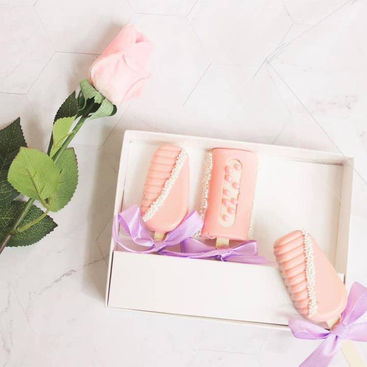 Elegant Design Supply - Wholesale Cake Stand - White Clear 3 MINI cakesicles box (set of 5)2