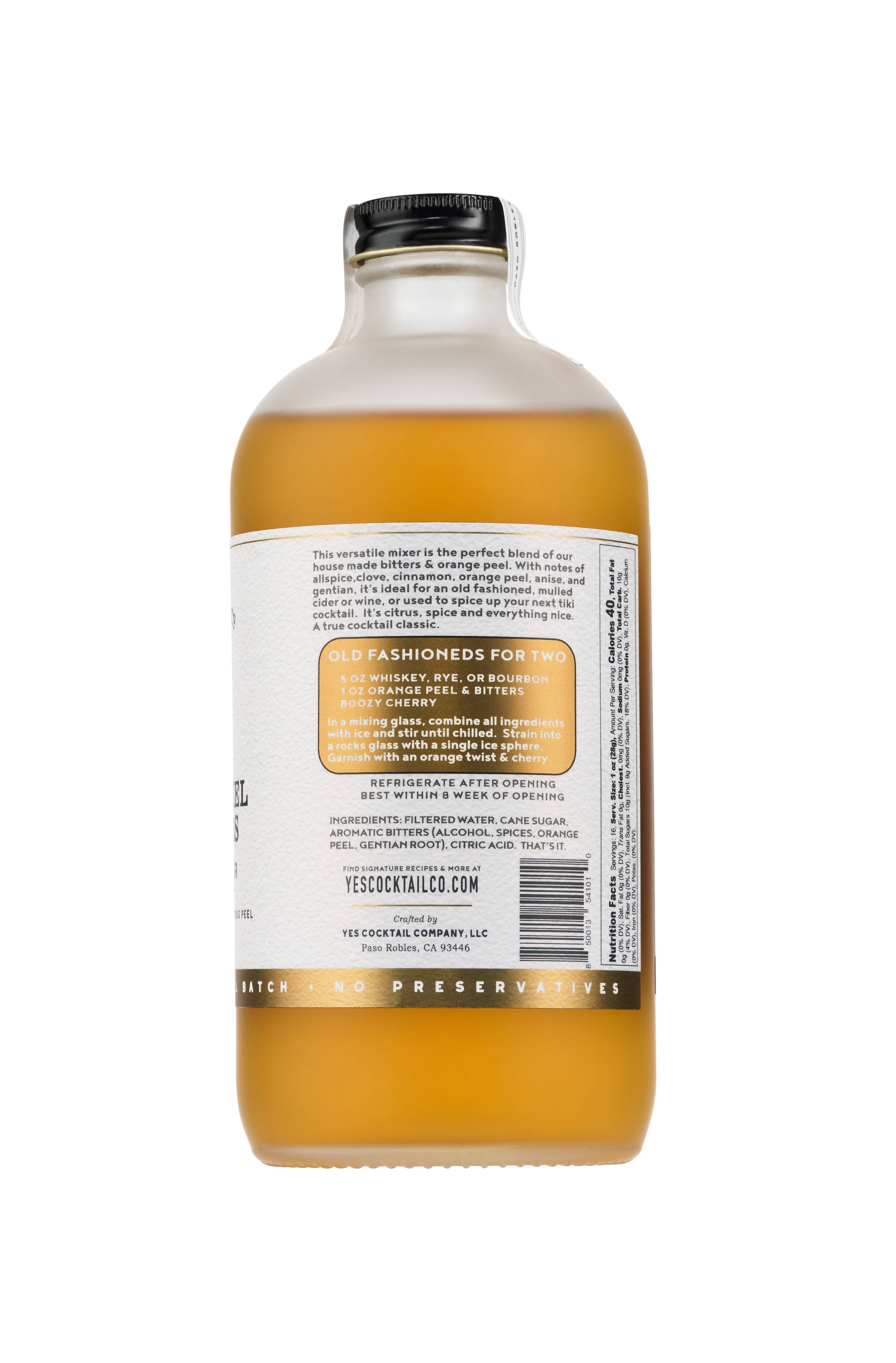 Yes Cocktail Co – Mistura de coquetel/xarope por atacado – Misturador de coquetel de casca de laranja e amargo1