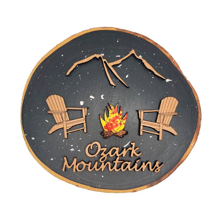 Ozark Mountains Handcrafted Wood Slice Magnet for wholesale by Spears Creations