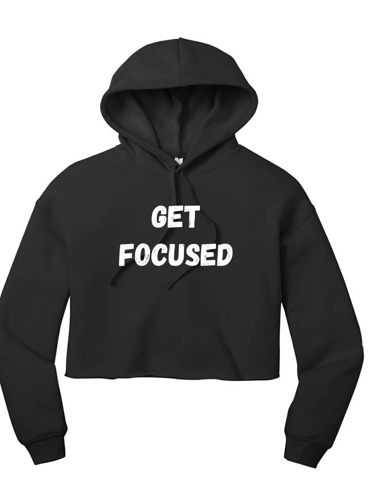 Få fokuseret Kvinders beskåret hættetrøje for engroshandel hos Get Focused Apparel