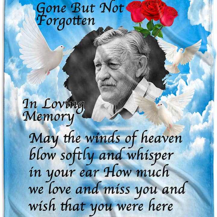 In Loving Memory Heaven Velvet Blanket for wholesale by B2U Decor