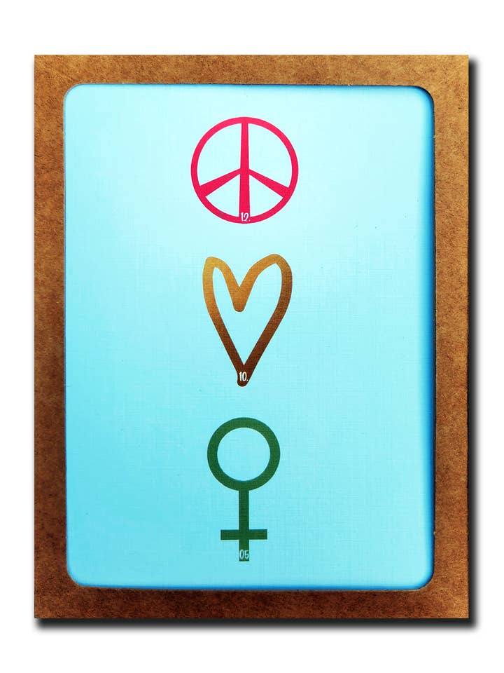 Peace, Love, Women - BOXED Holiday Cards for wholesale by Redefining She