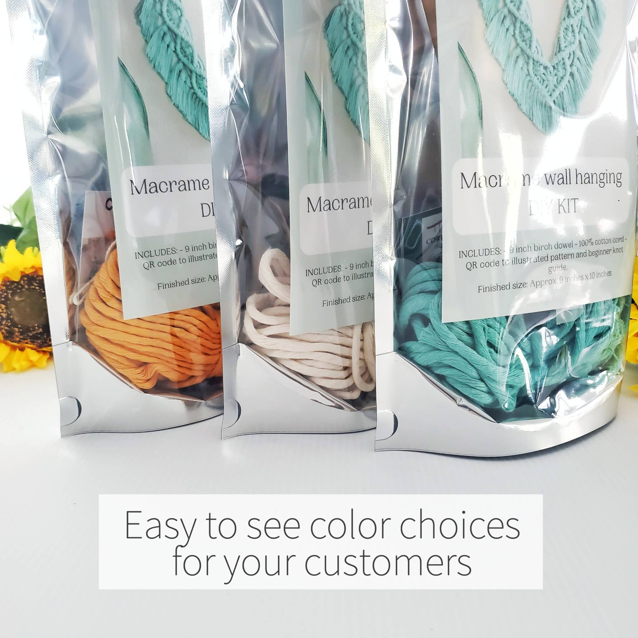 Cord + Quartz - Wholesale DIY craft kit - Macrame wall hanging DIY craft kit. "lacy" Beginner friendly7