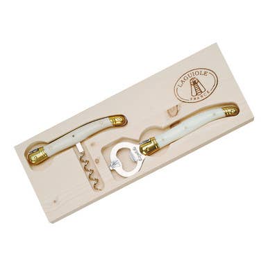 Jean Dubost Corkscrew & Bottle Opener Ivory for wholesale by The French Farm