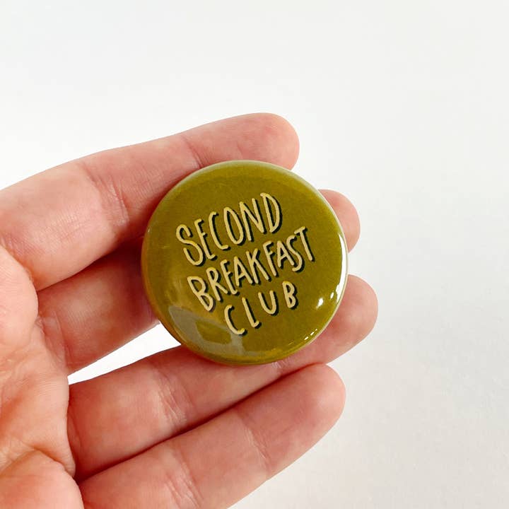 Kendra Lee Miller Art - Wholesale Lapel Pin/Button - Second Breakfast Club Hobbit LOTR button | Lord of the Rings1