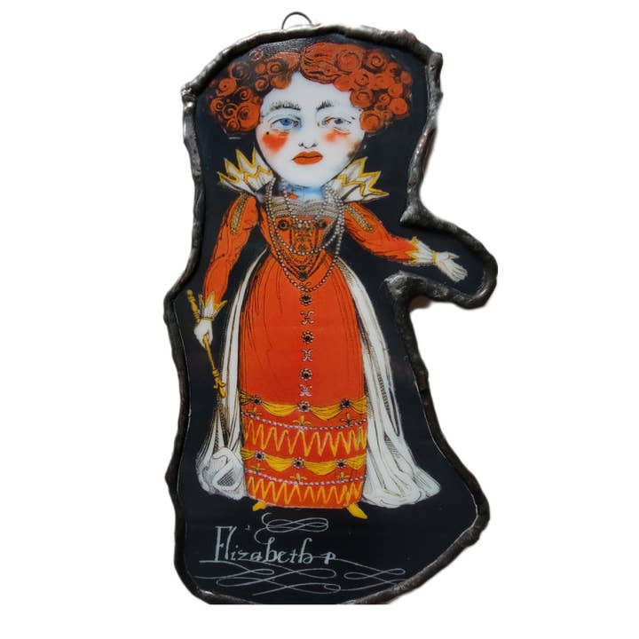 Queen Elizabeth I | Pop Art | Historical | Glass for wholesale by Le Puppet Regime