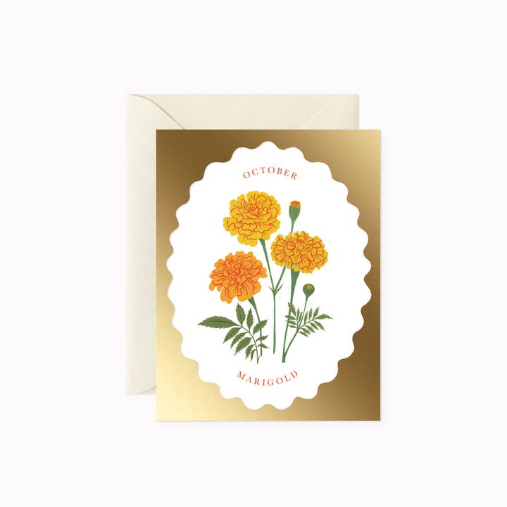 Botanica Paper Co. - Wholesale Birthday Card - BIRHT MONTH FLOWER | OCTOBER | greeting card