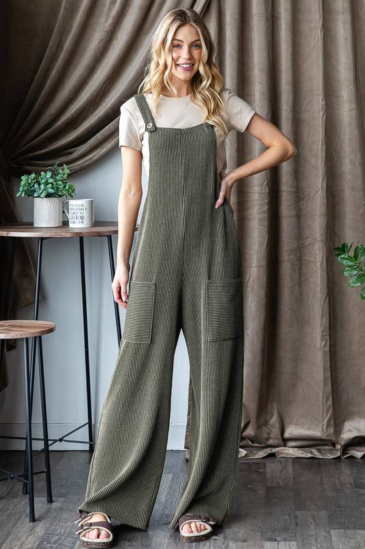 HEIMISH - Wholesale Jumpsuit - Women's - EP6810-10 SLEEVELESS SOLID URBAN RIBBED JUMPSUITS5
