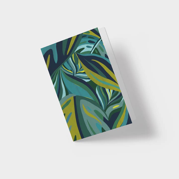 Jungle Monsterra Greeting Card for wholesale by Roe & Co Doodles